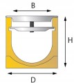 Kanał polimerobeton B=100, H=100, B125 żeliwo, "S"