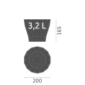 Doniczka DELTA 200 grafit E5
