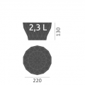 Doniczka DELTA 220 brąz E4