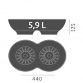 Doniczka PLANET 440 popiel A1