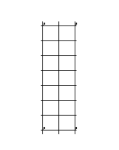 Krata ścienna stalowa z 4 uchwytami 35x120cm
