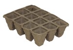 Doniczki torfowe 12 komórek - 15,5x11,5x5 cm - 10 szt.