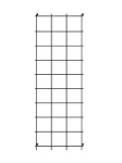 Krata ścienna stalowa z 4 uchwytami 45x150cm