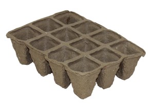 Doniczki torfowe 12 komórek - 15,5x11,5x5 cm - 10 szt.
