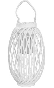 Lampion z szklanym wkładem 70cm biały
