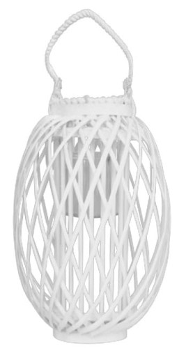 Lampion z szklanym wkładem 50cm biały