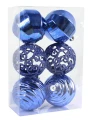 BOMBKI CHOINKOWE 8 CM KPL. 6 SZT.