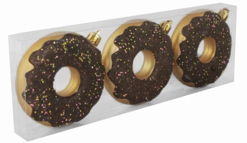 OZDOBA "DONAT" 8 CM KPL. 3 SZT.