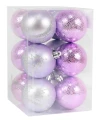 BOMBKI CHOINKOWE 6 CM KPL. 12 SZT.