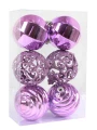 BOMBKI CHOINKOWE 8 CM KPL. 6 SZT.
