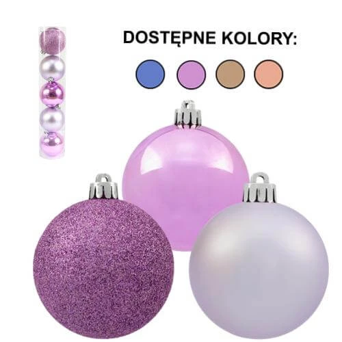 BOMBKI W TUBIE 7 CM KPL. 5 SZT.