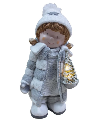FIGURKA DZIEWCZYNKA 43,5 CM Z CHOINKĄ