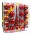 BOMBKI CHOINKOWE KPL. 18 SZT.  6 CM + SZPIC 28 CM