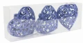 OZDOBA CHOINKOWA SERCE 10,5 CM KPL. 3 SZT.
