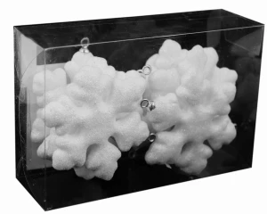 OZDOBA ŚNIEŻYNKA 7,5 CM BIAŁA KPL. 8 SZT.