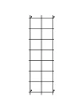 Krata ścienna stalowa z 4 uchwytami 35x120cm