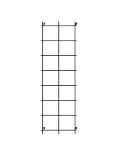 Krata ścienna stalowa z 4 uchwytami 35x120cm