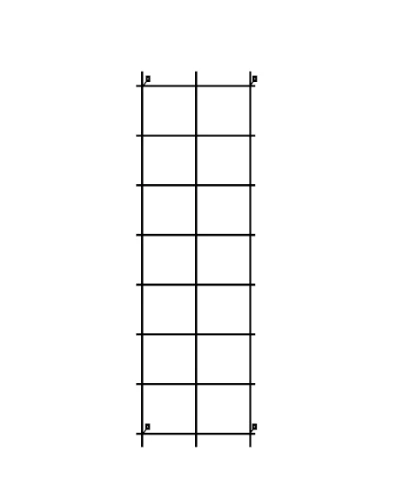 Krata ścienna stalowa z 4 uchwytami 35x120cm