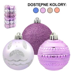 BOMBKI CHOINKOWE 6 CM KPL. 36 SZT.