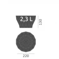 Doniczka DELTA 220 brąz E4