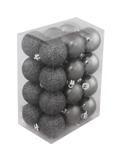 BOMBKI CHOINKOWE 4 CM KPL. 24 SZT.