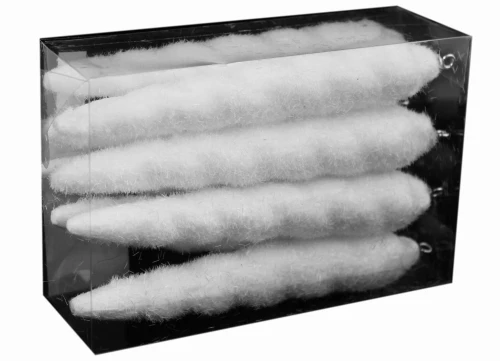 KPL. 8 SOPLI BIAŁYCH NA CHOINKĘ 15 CM