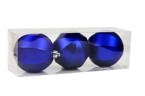 BOMBKI CHOINKOWE 8 CM KPL. 3  SZT.