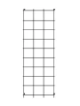 Krata ścienna stalowa z 4 uchwytami 45x150cm