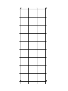 Krata ścienna stalowa z 4 uchwytami 45x150cm