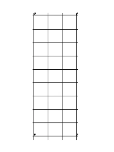 Krata ścienna stalowa z 4 uchwytami 45x150cm