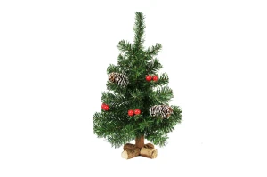 CHOINKA NATURALNA Z JARZĘBINĄ 40 CM
