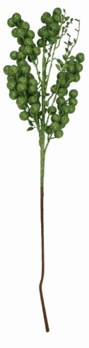 GAŁĄZKA OZDOBNA 60 CM Z ZIELONYMI KULKAMI