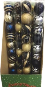 BOMBKI CHOINKOWE 6 CM KPL. 12 SZT. MIX KOLOR