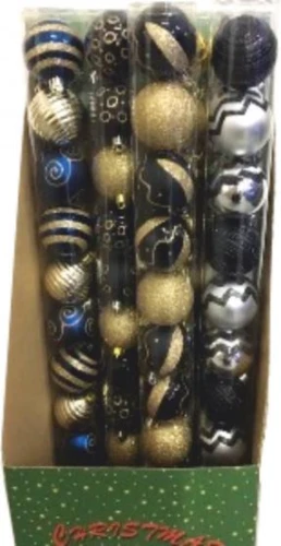 BOMBKI CHOINKOWE 6 CM KPL. 12 SZT. MIX KOLOR