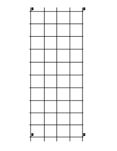 Krata ścienna stalowa z 4 uchwytami 65x170cm