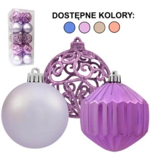 BOMBKI CHOINKOWE 8 CM KPL. 20 SZT.