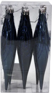 Ozdoba świąteczna KROPLA 16 cm 6szt.