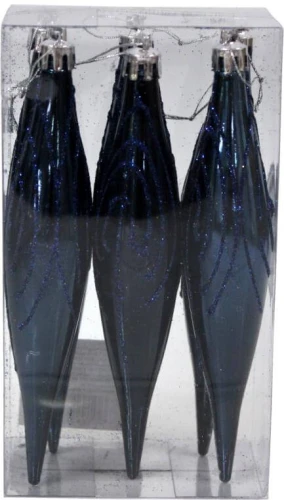 Ozdoba świąteczna KROPLA 16 cm 6szt.