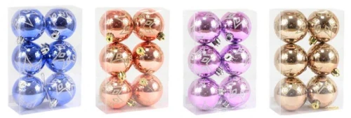 BOMBKI CHOINKOWE 6 CM KPL. 6 SZT.