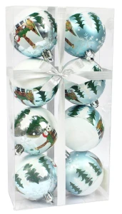 BOMBKI JASNONIEBIESKIE 6 CM KPL. 8 SZT.